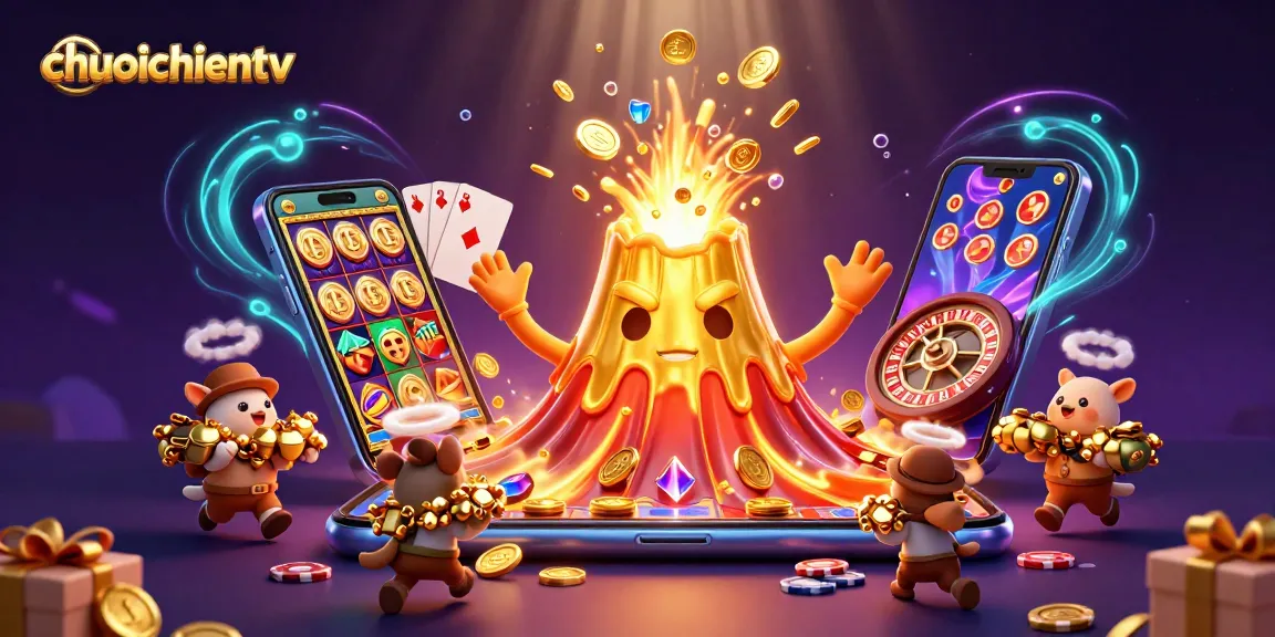 Experience thrilling sports betting with chuoichientv, showcasing a vibrant casino scene filled with treasures.