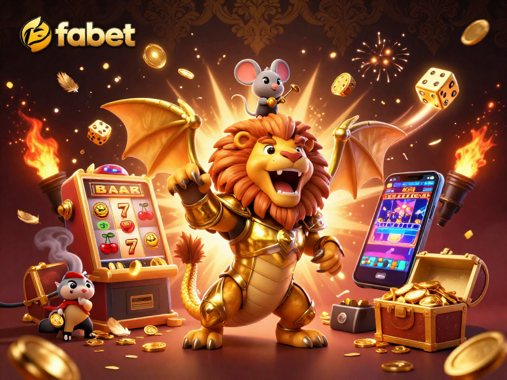 Experience thrilling gameplay at fabet with our vibrant casino illustration featuring epic jackpots.