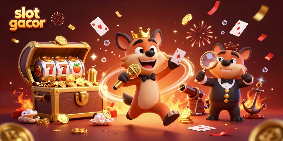 Permainan slot gacor yang menarik di kasino dengan hyena yang lucu beraksi.