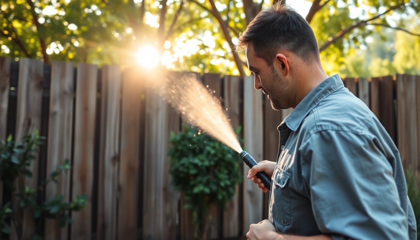 Performing Fence Cleaning to restore a wooden fence's beauty and extend its lifespan.