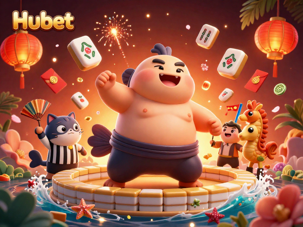 Engage with Hubet's exciting underwater casino scene featuring a fugu sumo wrestler.