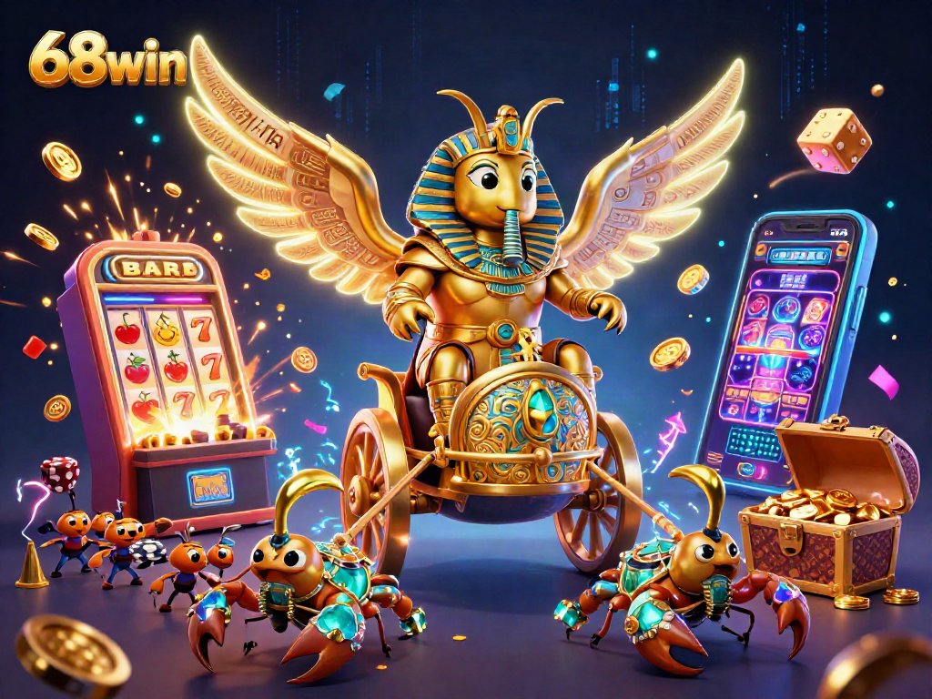 Engage with 68win's vibrant world of casino excitement featuring dynamic slots and vivid characters.