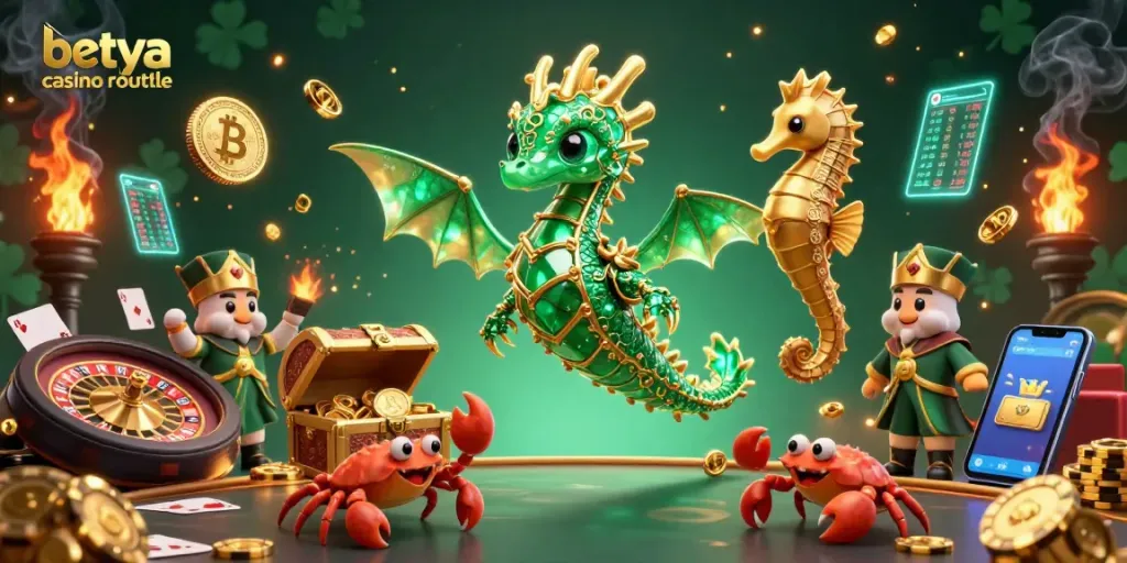 Win big at betya casino roulette with a magical sea dragon, roulette, and crypto treasures.