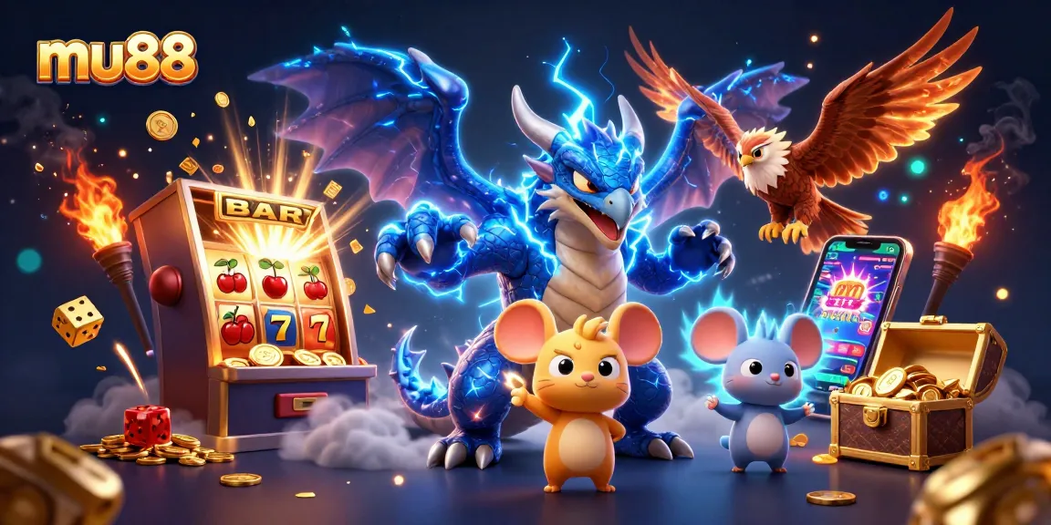 Experience thrilling wins with mu88's vibrant casino characters amid dazzling game features.