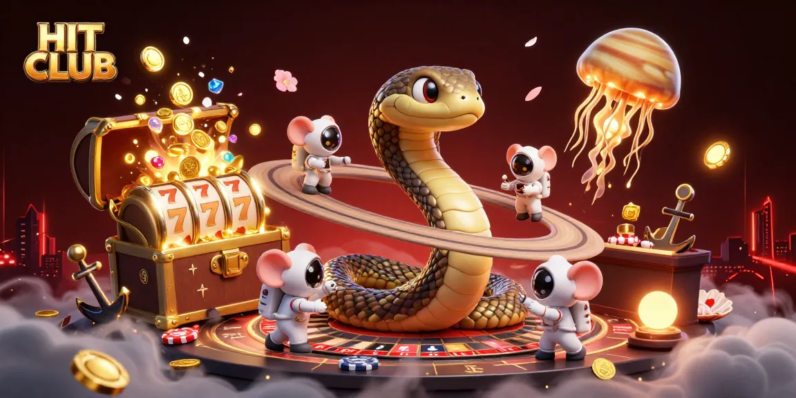 Experience the excitement of BETTING at HIT CLUB with this vibrant casino-themed illustration.