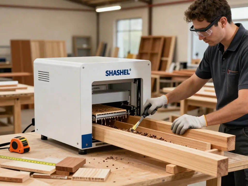 SHASHEL® microwave device in action for eco-friendly woodworm elimination.