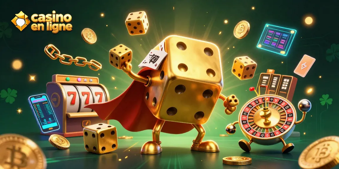 Les jeux de casino en ligne prennent vie avec nos personnages 3D, jetant des dés dorés et jonglant !