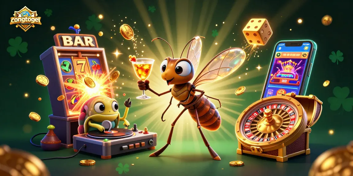 Engage in thrilling gameplay with CongTogel, showcasing vibrant casino elements and lucky symbols.