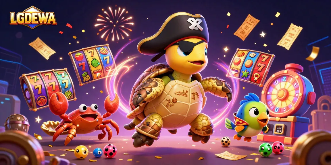 Engage with LGODEWA's vibrant world of slots with colorful 3D characters celebrating wins!