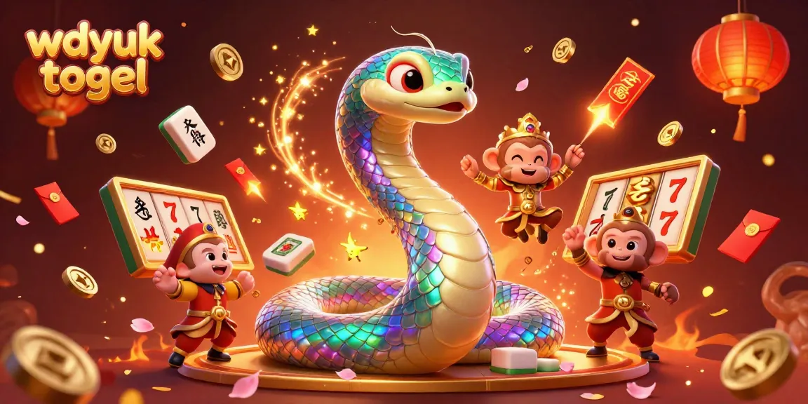 Experience the excitement of wdyuk togel with a vibrant illustration showcasing a rainbow serpent and monkey king.