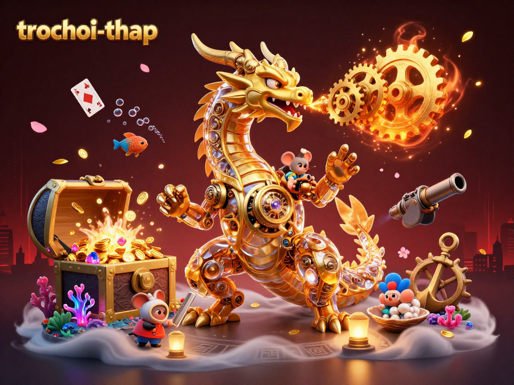 Experience trochoi-thap with dynamic gaming elements and vibrant visuals in an exciting 3D scene.
