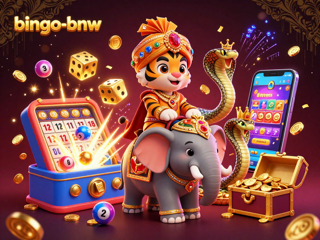 Bingo-bnw captures the thrill of jackpot bingo with vibrant characters and explosive game elements.