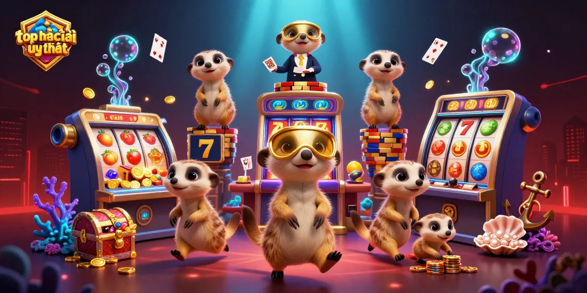 Experience the thrill of top nhà cái uy tín with meerkats managing a vibrant casino scene.