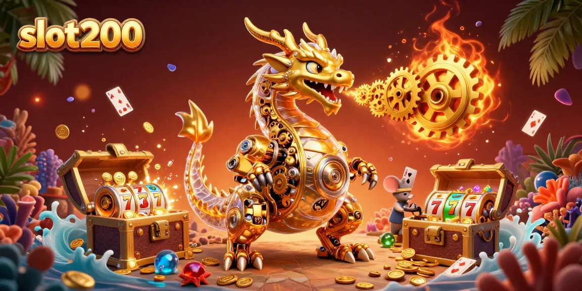 Permainan slot200 yang menakjubkan dengan naga emas dan harta karun yang memukau
