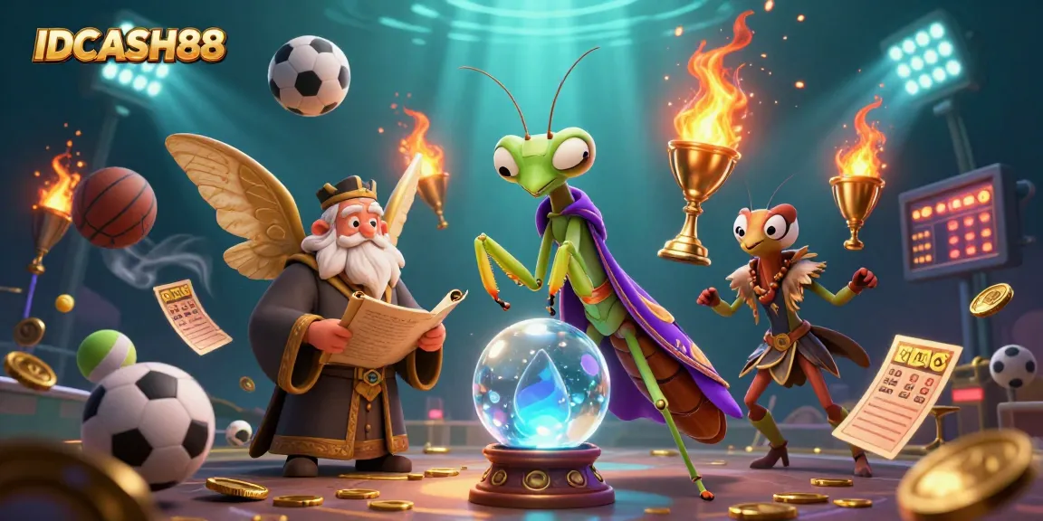 Experience thrilling gameplay with IDCASH88, featuring 3D elements of fortune tellers and sports betting vibes.
