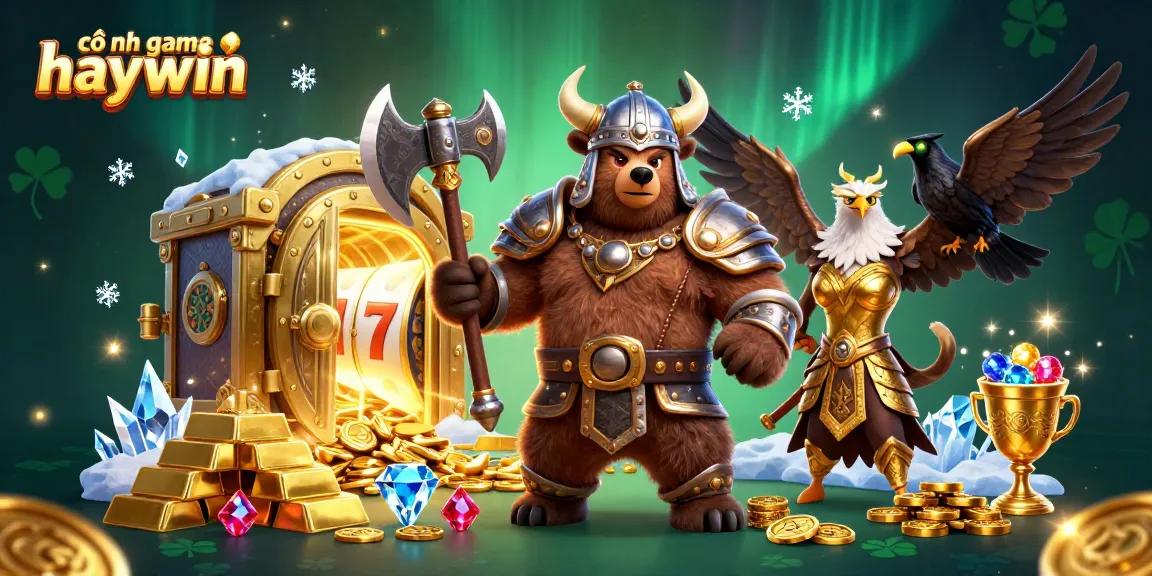 Experience excitement with the cổng game haywin featuring dynamic 3D cartoon characters in a vibrant casino scene.