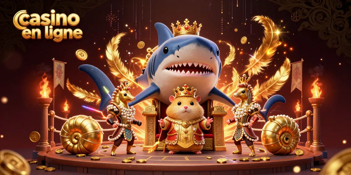 Découvrez un univers de casino en ligne avec un roi hamster courageux, des gardes hippocampes et d'autres éléments captivants.