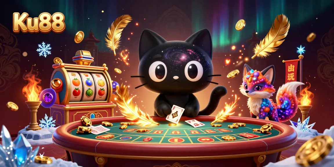 Engage in thrilling gaming at Ku88's dynamic cosmic casino with captivating characters.