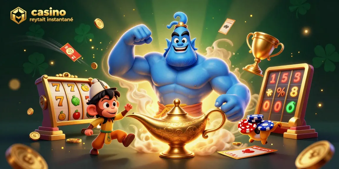 Découvrez le casino crypto retrait instantané avec une illustration 3D captivante de joueurs et de symboles de jeu.
