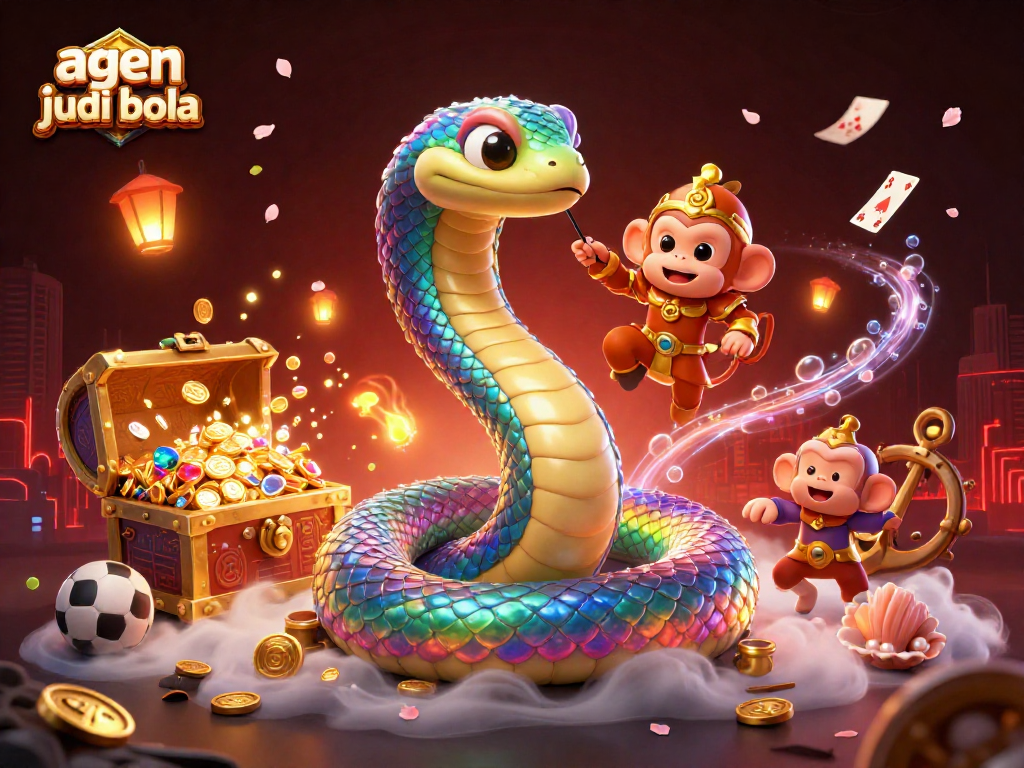 Experience thrilling sports betting action with agen judi bola in this vibrant, dynamic illustration.