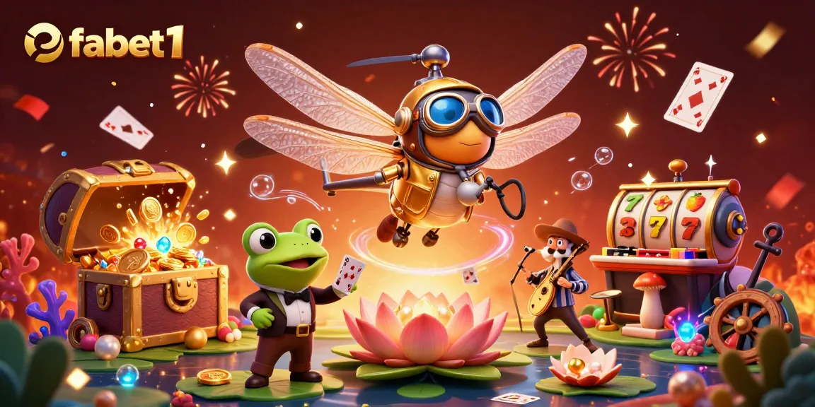 Join the excitement at fabet1, where a dragonfly pilot and frog croupier bring casino games to life!
