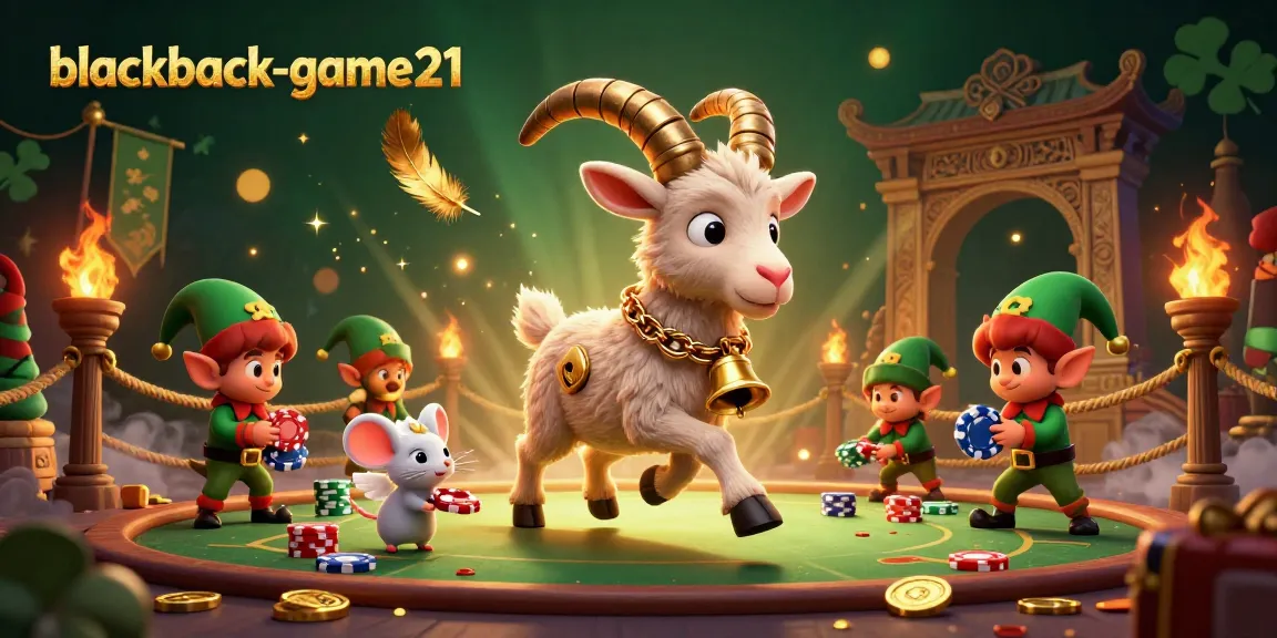 Experience the thrill of blackjack-game21 with festive characters in a holiday-horror casino scene.