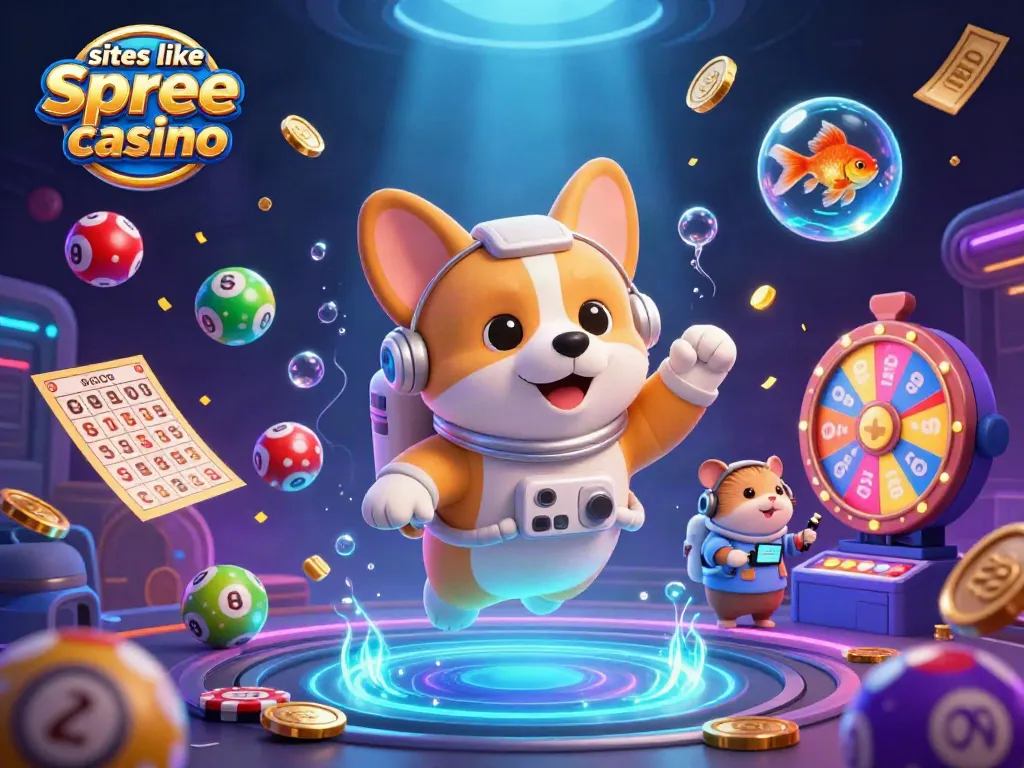 Engage with exciting games like Spree Casino featuring dynamic visuals of prizes and bonuses.