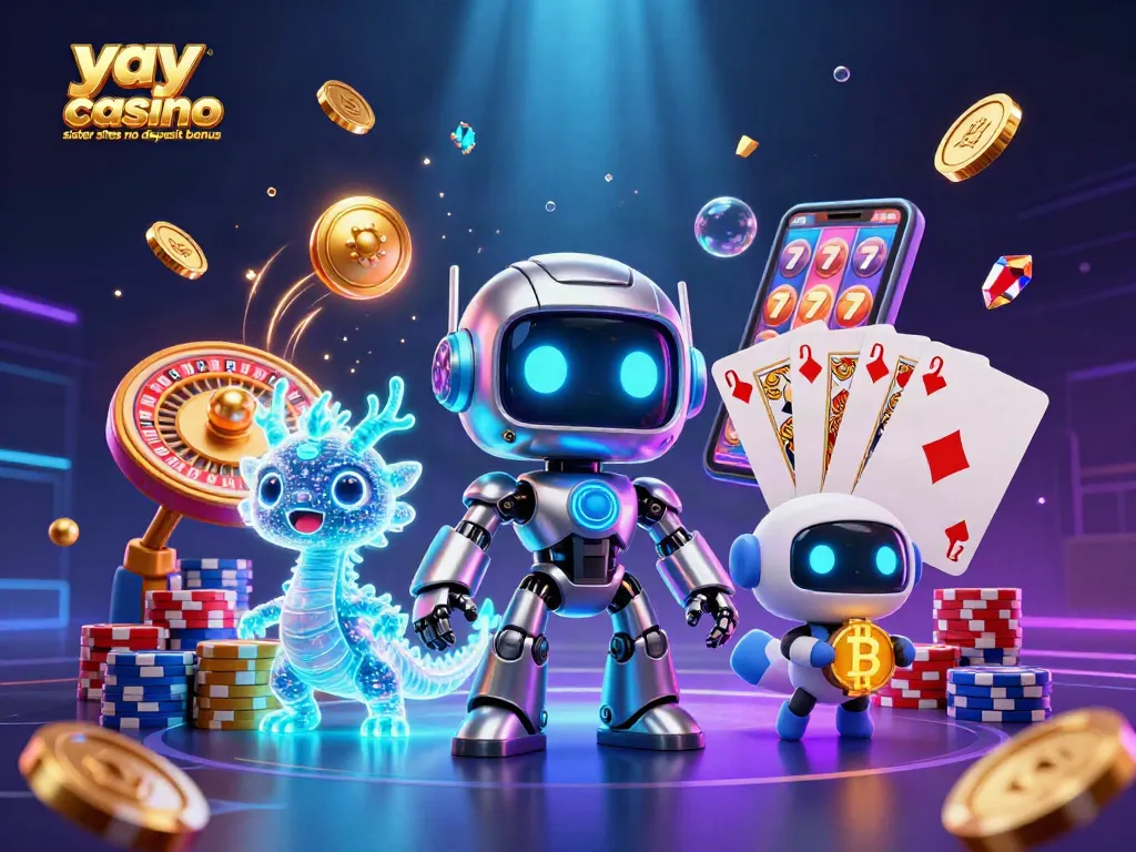 Engage with the excitement of yay casino sister sites no deposit bonus in a vibrant 3D casino illustration.