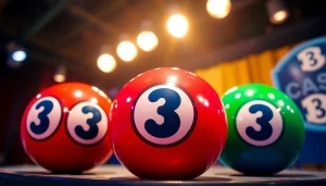 Watch thrilling cash 3 lottery numbers being drawn, featuring colorful balls and an engaging atmosphere.