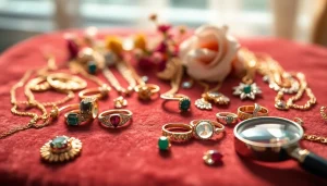 Showcase shimmering Jewelry including rings and necklaces against a luxurious backdrop.